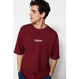 Trendyol T-Shirt - Burgundy - Oversize Cene