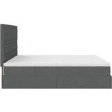 vidaXL Otomanski posteljni okvir z vzmetnicami siv 160x200 cm blago | Shoptok.si