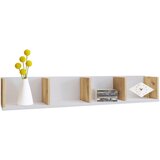 MID.YOU Stenski Regal Honsa, Bela, Barva Hrasta | Shoptok.si