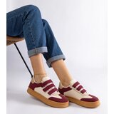 Gemre Burgundy Velcro Sneakers Mena | Shoptok.si