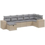 vidaXL 7-dijelni set vrtnih sofa s jastucima bež od poliratana | shoptok.hr