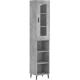  Visoka komoda siva betona 34,5x34x180 cm od konstruiranog drva | shoptok.hr