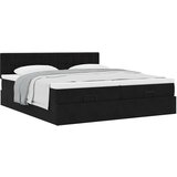 vidaXL Okvir kreveta s madracima crni 160x200cm baršunasti | shoptok.hr