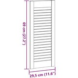 vidaXL Vrata ormarića Louvred dizajn 2 kom bijela 69x29,5 cm | shoptok.hr