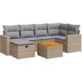vidaXL 7-dijelni set vrtnih sofa od poliratana s jastucima bež | shoptok.hr