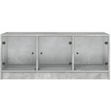  Stolić za kavu sa staklenim vratima boja betona 102x50x42 cm | shoptok.hr