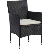 5-dijelni vrtni blagovaonski set od poliratana crni | shoptok.hr