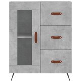  Visoka komoda siva betona 69,5x34x180 cm od konstruiranog drva Slike