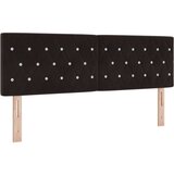 vidaXL Naslon za glavu s kristalnim gumbima, crni, 140 cm, baršun | shoptok.hr
