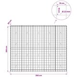  Gabion s žicom debljine 3 5 mm i mrežom 10x10 cm 250x30x200 cm - 30 cm 200 cm 250 cm | shoptok.hr