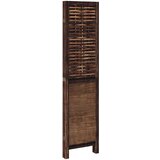  Sobna pregrada s 4 panela tamnosmeđa masivno drvo paulovnije 40 x 160 cm | Shoptok.si