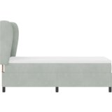 vidaXL Box Spring krevet s madracem Svetlosiva 80x200 cm Baršun | shoptok.hr