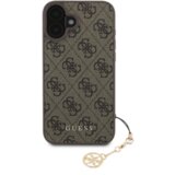 Guess GUHCP16SGF4GCW silikonski ovitek z obeskom za iPhone 16e - rjav | Shoptok.si