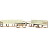  Set vanjskih sofa 9 pcs Bijela i krem 79 x 79 x 37 cm | Eponuda.ba