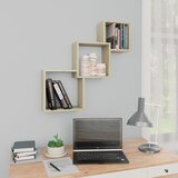  The living store vegghyller kubeformet sonoma eik 68x15x68 cm sponplate - stenska polica, (21499630) | Shoptok.si