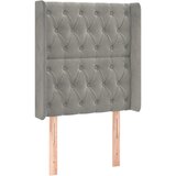 Maison Chic vzglavna omarica - nočna omarica - posteljna omarica z ušesi svetlo sivo 83x16x118/128 cm žamet, (21709213) Cene