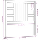  Uzglavlje za krevet crno 96 x 4 x 100 cm od masivne borovine | shoptok.hr