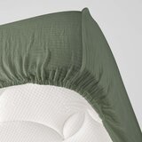 Douceur d intérieur Kaki zelena plahta s gumom od muslina 140x190 cm Angelia – | shoptok.hr