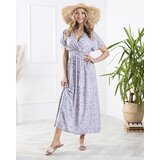 Resti Long purple women's dress with small flowers - Clothing | Shoptok.si