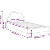  Krevetna konstrukcija s uzglavljem Svijetlo siva 90 x 190 cm PU | shoptok.hr