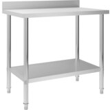 vidaXL Kuhinjski radni stol 100 x 60 x 93 cm od nehrđajućeg čelika Cijene