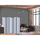  Paravan - Illustration in Vintage Style - Blue Flowers on a White Background | shoptok.hr