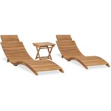 Maison Chic Zložljiva Vrtna garnitura - Vrtni pohištvo set 3-delna iz trdne tikovine, (21797277) | Shoptok.si