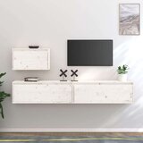 TV omarica 3 kosi bela trdna borovina, (20731684) | Shoptok.si