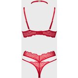 Obsessive Cupide Desir 2-pcs Crotchless Set Red S/M | Shoptok.si
