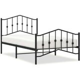  okvir kreveta s uzglavljem i podnožjem crni 100x190 cm | shoptok.hr