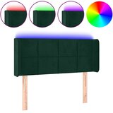  LED uzglavlje tamnozeleno 103x16x78/88 cm baršunasto | shoptok.hr