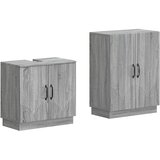  Set kupaonskih ormara od 2 dijela HOORN Siva Sonoma | shoptok.hr
