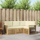  Setovi sofa s jastukom 4 pcs Bijela i krem Poliester | shoptok.hr