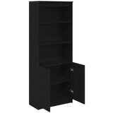 vidaXL Visoka komoda crna hrast 70x35x180 cm od konstruiranog drva | shoptok.hr