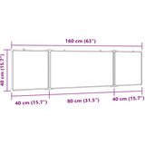  Magnetna bijela ploča sklopiva 160 x 40 x 1,7 cm aluminijska | shoptok.hr
