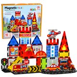 Magnetic Construction Blocks Fire Station Fire Station 42 pcs. | shoptok.hr