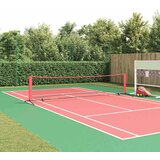 vidaXL Teniška mreža Črna in rdeča 396 x 92 x 87 cm Poliester | Shoptok.si