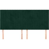  Uzglavlje tamnozeleno 160x5x118/128 cm baršunasto | shoptok.hr
