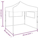 vidaXL Zložljiv pop-up šotor za zabave 2 stranici 3x3 m antracit | Shoptok.si