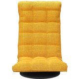 vidaXL Vrtljiv talni stol gorčično rumeno blago | Shoptok.si