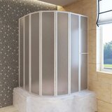 vidaXL Zaslon za tuš-kadu 140x168 cm 7 panela sklopivi sa stalkom za ručnike Cijene