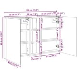  Komplet omaric za kopalnico s polico 3 pcs 100 x 10,5 x 60,5 cm, (5000245561) Slike
