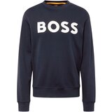 BOSS Orange Majica temno modra / bela | Shoptok.si
