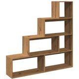  Pregrada/regal za knjige 4 razina hrast 143,5x29x143,5cm drveni | Eponuda.ba