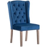 Furnova Jedilni stol moder žamet, (21928525) | Shoptok.si