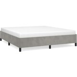 Maison Chic Posteljni okvir - Dvoposteljna postelja - Zakonska postelja brez vzmetnice svetlo siv 160x200 cm žamet-J4117, (21770442) | Shoptok.si