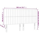  LED uzglavlje tamnoplavo 200x5x118/128 cm od tkanine | shoptok.hr