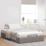 vidaXL Otomanski okvir kreveta bez madraca smeđesivi 120x190cm tkanine | shoptok.hr