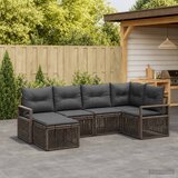  Sjedeća garnitura za vrt 6 kom. Siva poliratan 61 x 62 x 70 cm | Shoptok.si