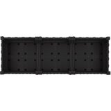  Vrtni saksija s kotačima Crna 120 x 40 x 29 cm PP | shoptok.hr